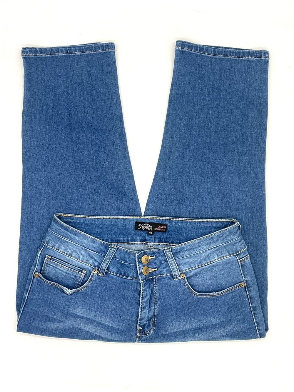 Royalty For Me High-Rise 20" Crop Jeans, 10 - Picture 5 of 10